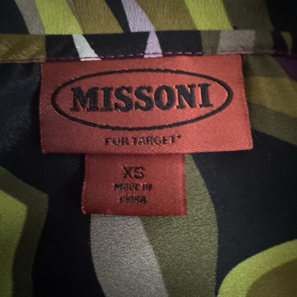 Missoni for Target Blouse Size XS Tropical Floral Button Down Mod Botanical - Picture 3 of 14